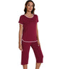 Women Soft Knit Capri Pants Pajama Sets