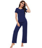 Women Comfy Short Sleeve Pajama Sets with Pants